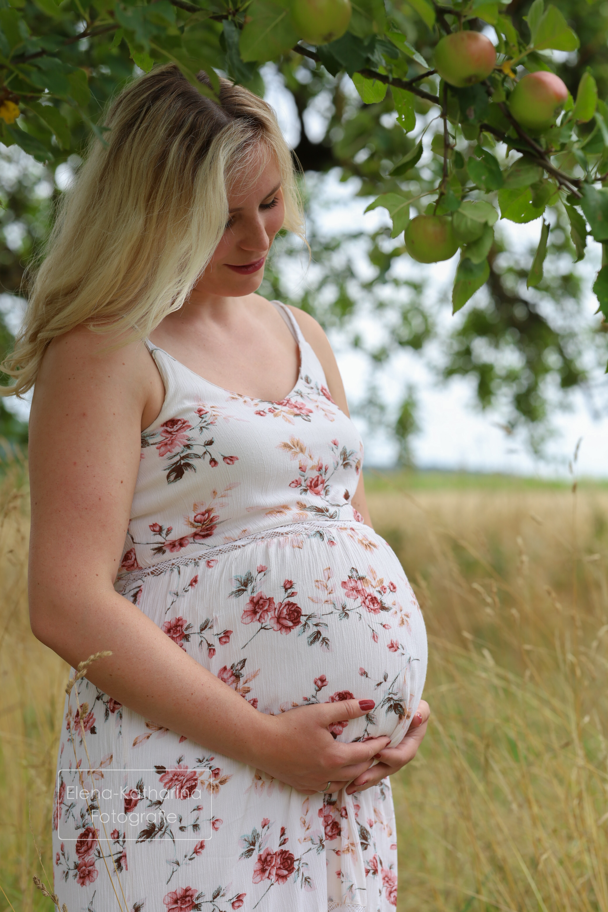 Schwangerschaftsaufnahme im natürlichen Licht